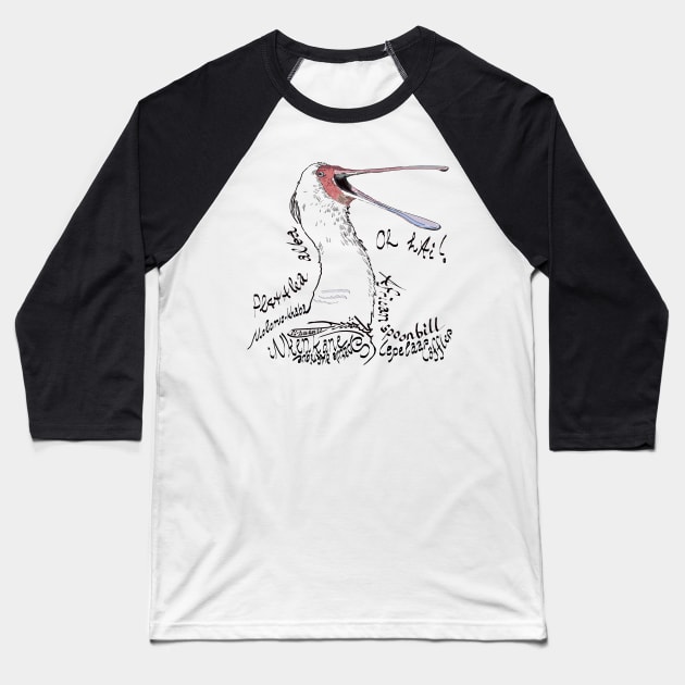 African spoonbill, Lepelaar Baseball T-Shirt by michdevilish